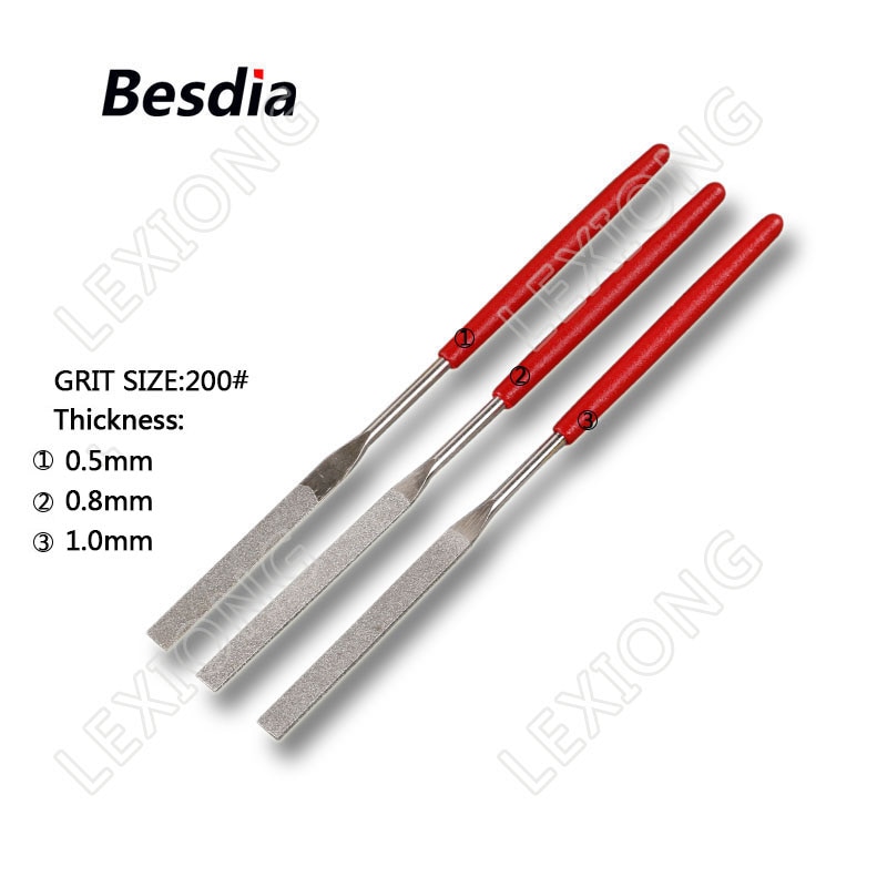 TAIWAN Besdia Diamond Needle Files Thin Flat Type Ultrathin Carborundum Alloy Files