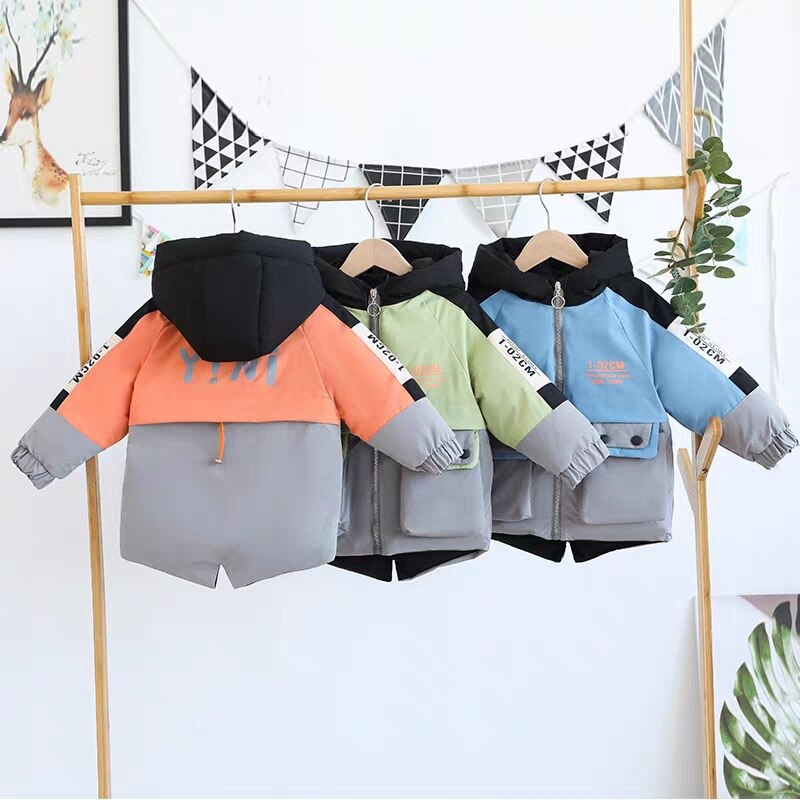 Jongens Winterjas Warme Jas Kleding Dikke Parka Kinderen Winter Jassen Kids Brief Afdrukken Bovenkleding Voor 2-8years