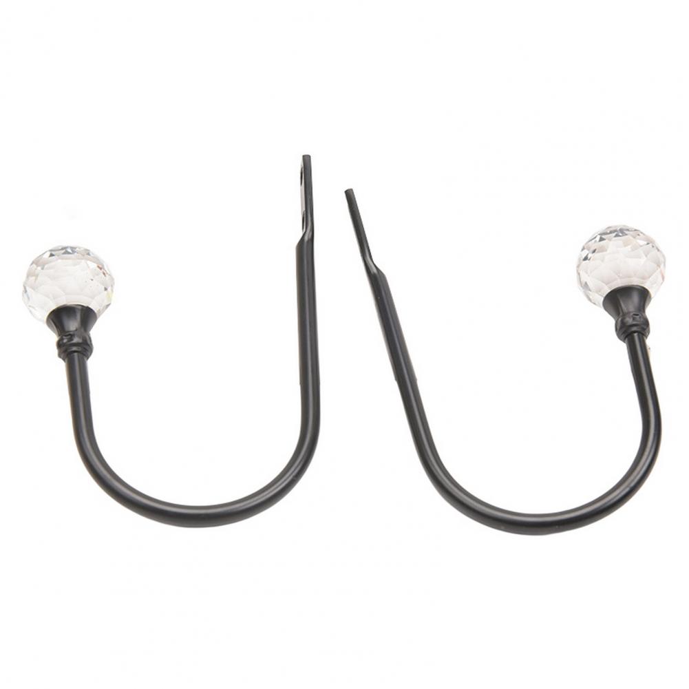 Ganchos de cortina a prueba de herrumbre, soportes de cortina en forma de U montados en la pared, ganchos decorativos de Metal para cortinas, 2 uds.
