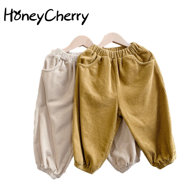 Kinderen Herfst Corduroy Harembroek Meisjes Casual Broek Baby Meisje Winter Kleding Peuter Broek