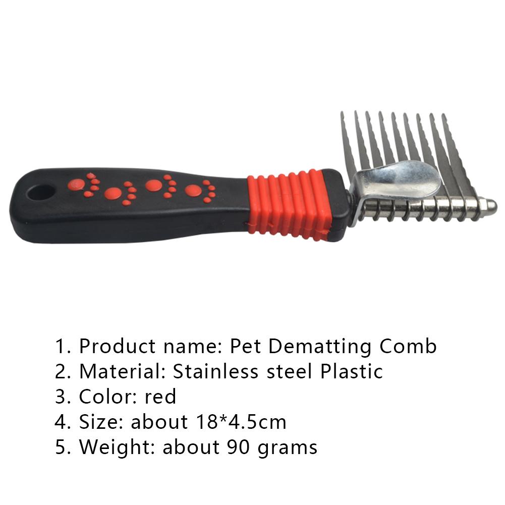 Pet Dematting Tool Open Knoop Kam Mat Kam Rake Grooming Tool Voor Lange Gematteerd Haar Hond Kat Kam Huisdier levert