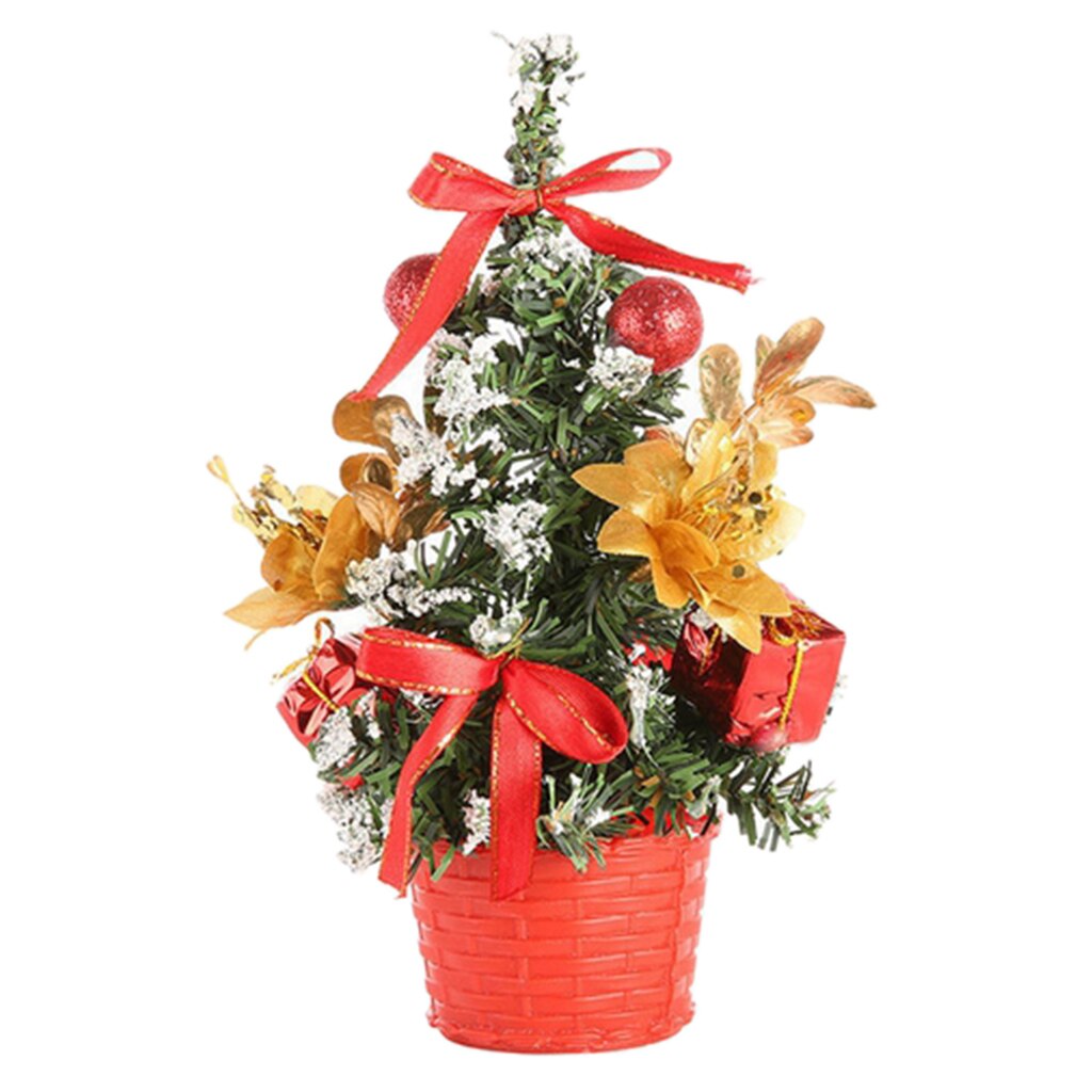 Blesiya Artificial Small Christmas Tree Home Decoration Decor Ornaments: Red