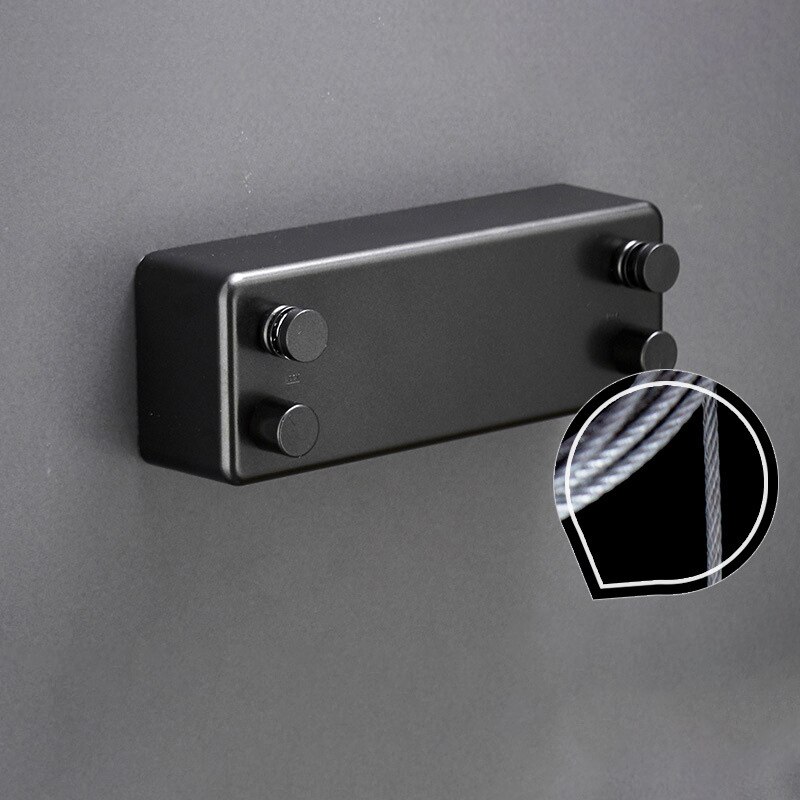 Varal de roupas para secador, acessórios de banheiro, rack de secagem em branco/preto/dourado/prata, secador de roupas, camada dupla: Preto