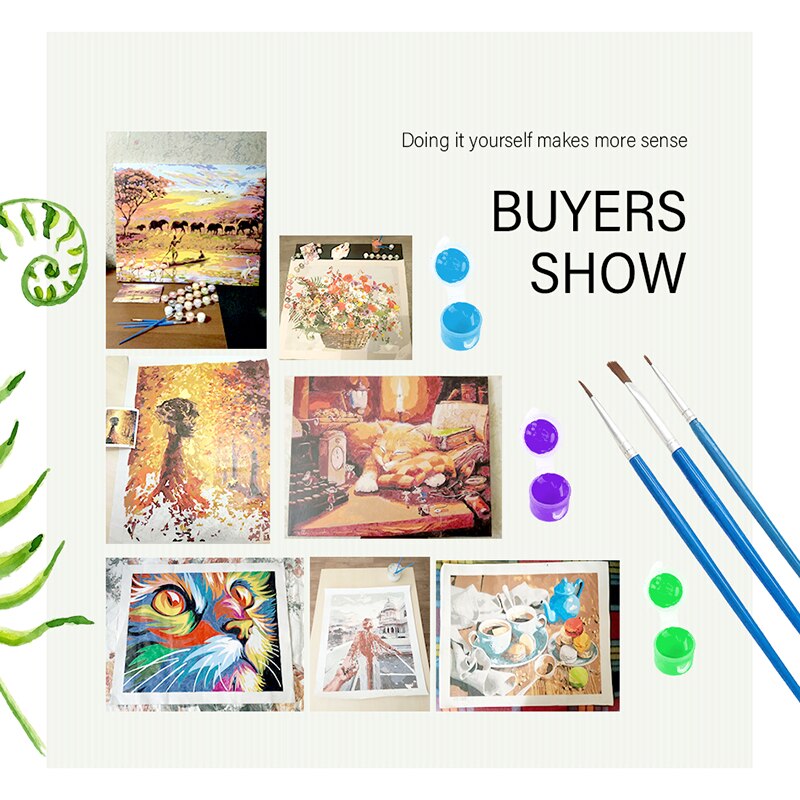 DIY Paint-By-Numbers Kit On Canvas - 50+ Designs - 16x20 Or 16x16 Inches