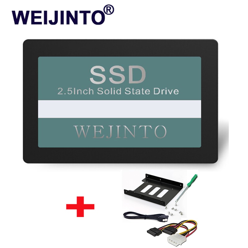 WEIJINTO SATAIII SATA3 SSD 120GB disque dur à semi-conducteurs Disk128GB & 2.5 SSD à 3.5 adaptateur de montage en métal pour bureau