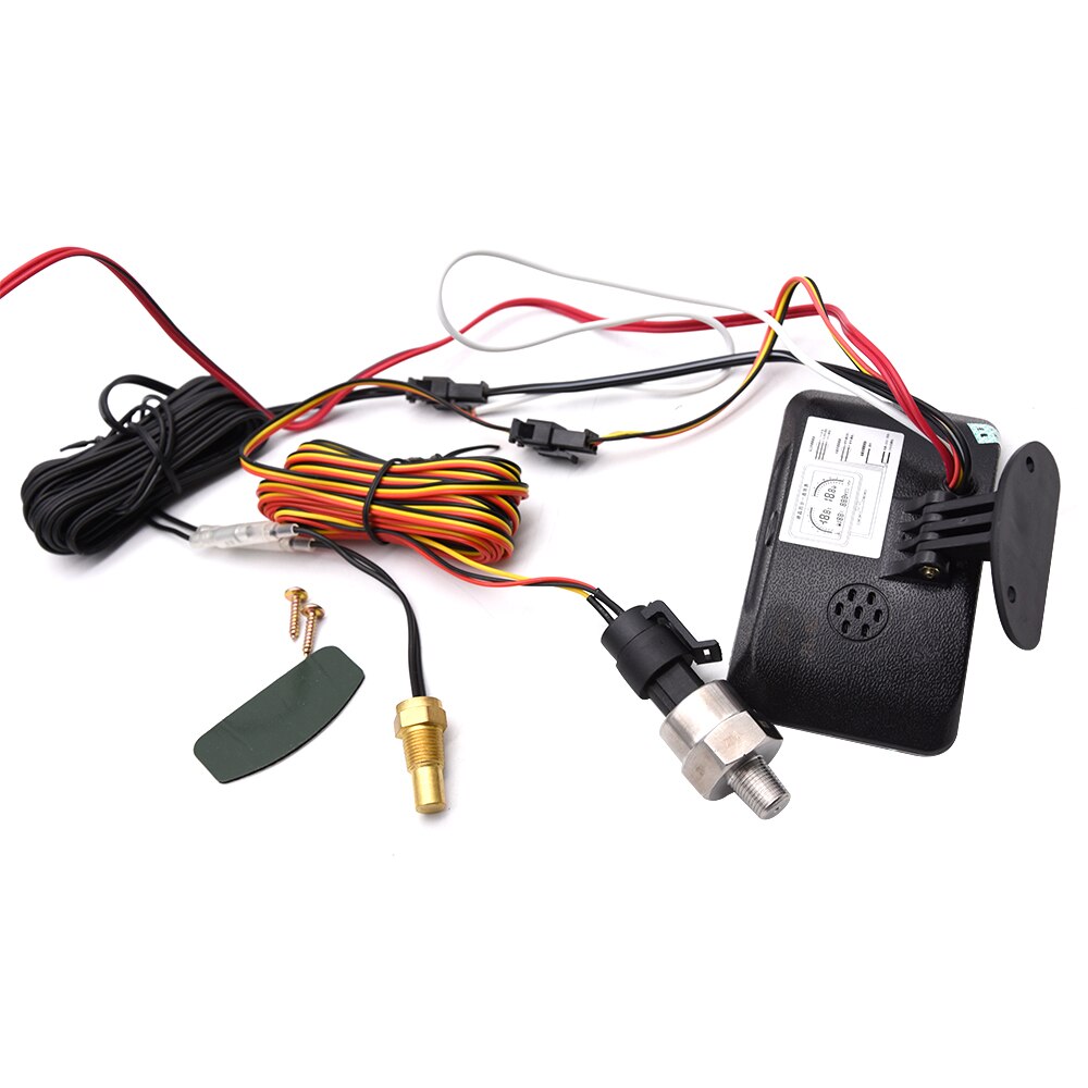 4In1 Digital Display Oil Pressure Gauge Water Temperature Stable Accessories Voltmeter Meter Car LCD Gauge + sensor temperature