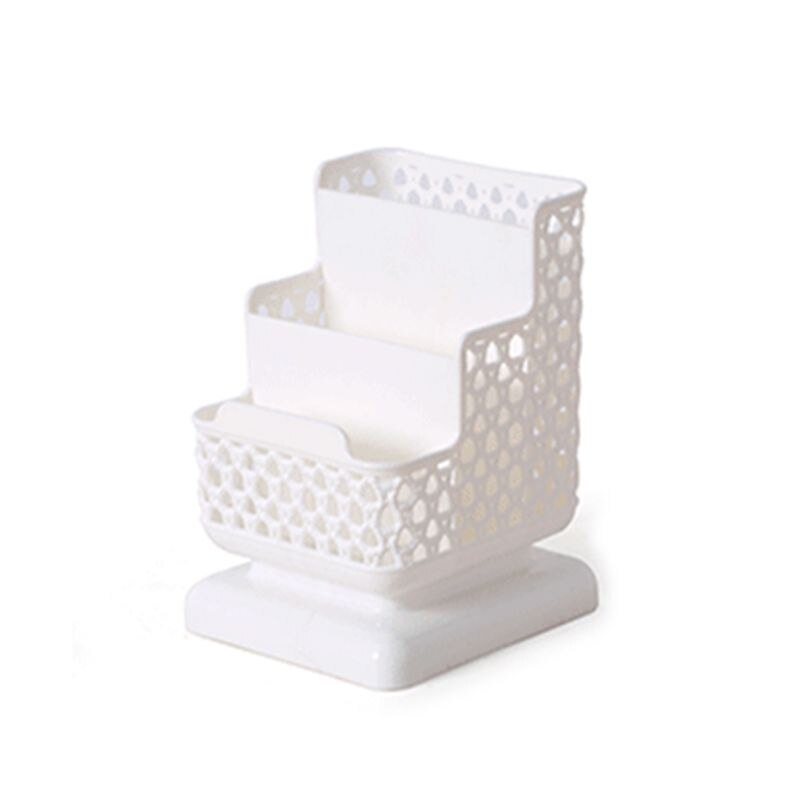 Lapicero de plástico de ratán multifuncional Hollow escritorio papelería lapicero M17F: Blanco