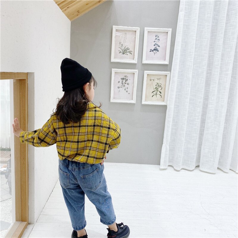 de la primavera estilo coreano de algodón casual del todo-fósforo del color puro Pantalones largos para bien de de niñas y niños