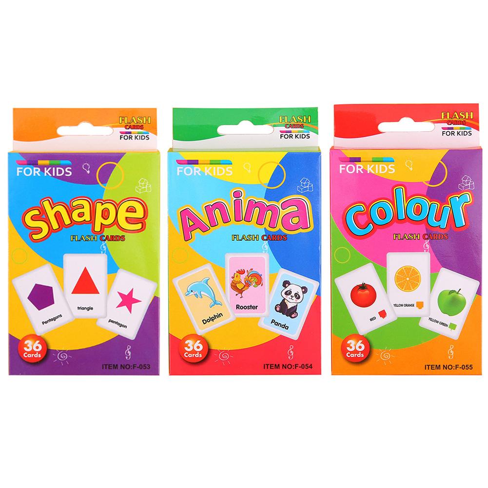 1 set Children Recognition Color Animal Shape Card Early Childhood Early Educational Arithmetic Toy Letter Teaching Card