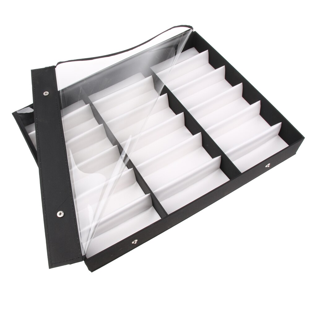 18 Slots Plastic Eyewear Tray Opbergdoos Horloge Vitrine Organizer Houder Voor Brillen Zonnebril