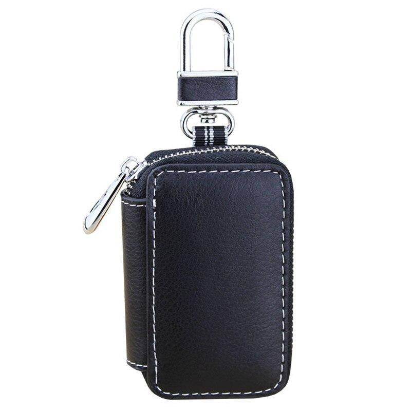 SOUTH oie unisexe en cuir clé portefeuille hommes voiture porte-clés clés organisateur dame gouvernante porte-clés couvre clé étui pochette: Black