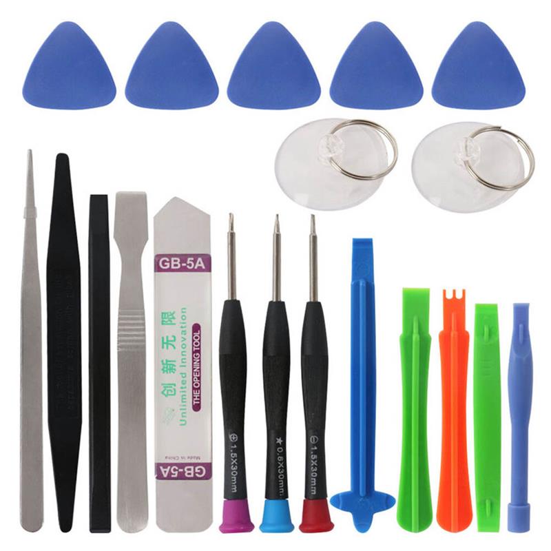 20-em-1 kit de ferramentas de reparo do telefone móvel spudger pry ferramenta de abertura eletrônica chave de fenda ferramentas de reparo para iphone x 8 7 6s 6 plus