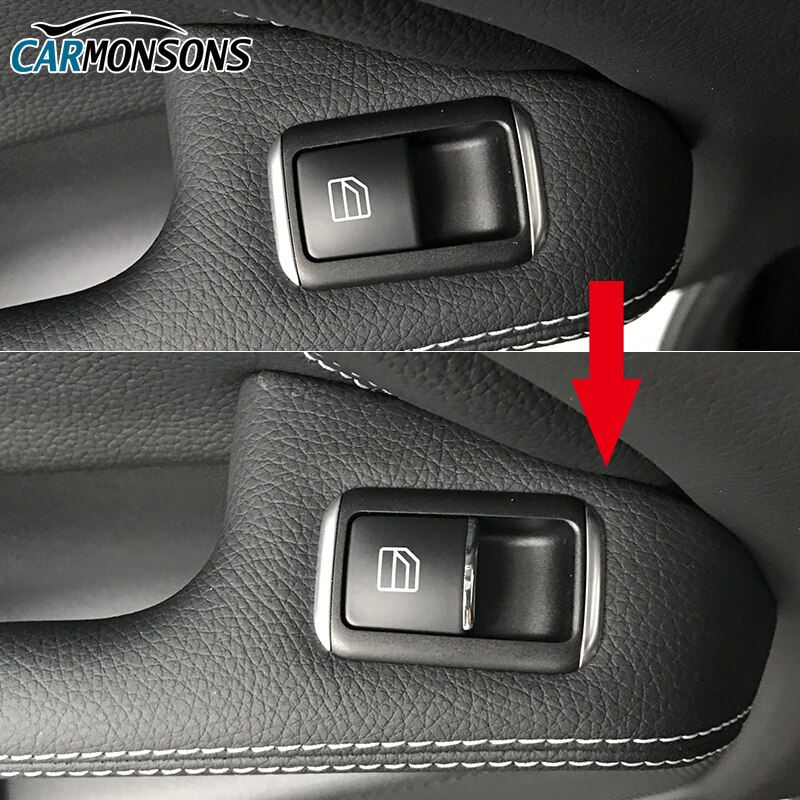 Carmonsons-Botón de elevación de Windiows, embellecedor decorativo de cromo ABS, pegatinas de cubierta para Infiniti Q30 Q30S QX30, accesorios de estilismo de coche