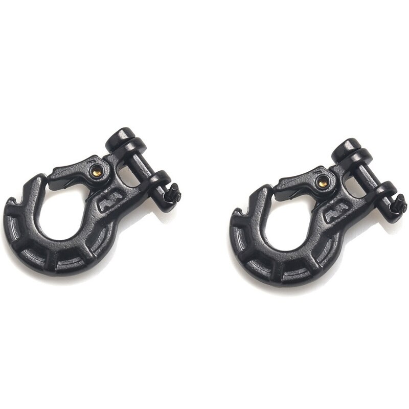 Metal Tow Hooks For RC Crawlers - Fits TRX4, SCX10, CC01, D90 & More 1/10 Scale RC Cars (Blue Pair)