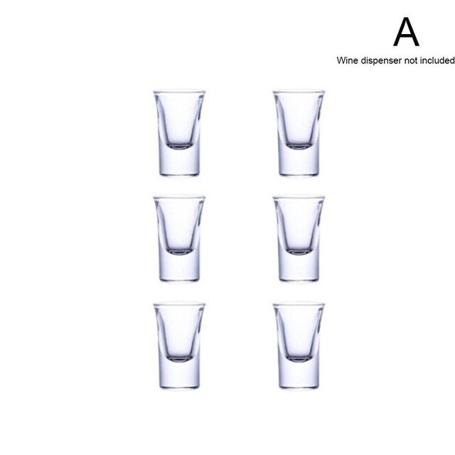 6 Borrelglas Dispenser Houder Wijn Whisky Bier Drank Dispenser Diverse Alcohol Dispenser Fles Shots Bar Accessoires: 6pcs Glass cup