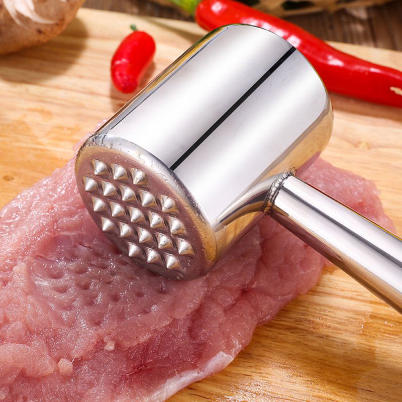 Kitchen Tool Stainless Steel Hammer Meat Tenderizer Long-handled Meat Hammer Meat Cooking Tools