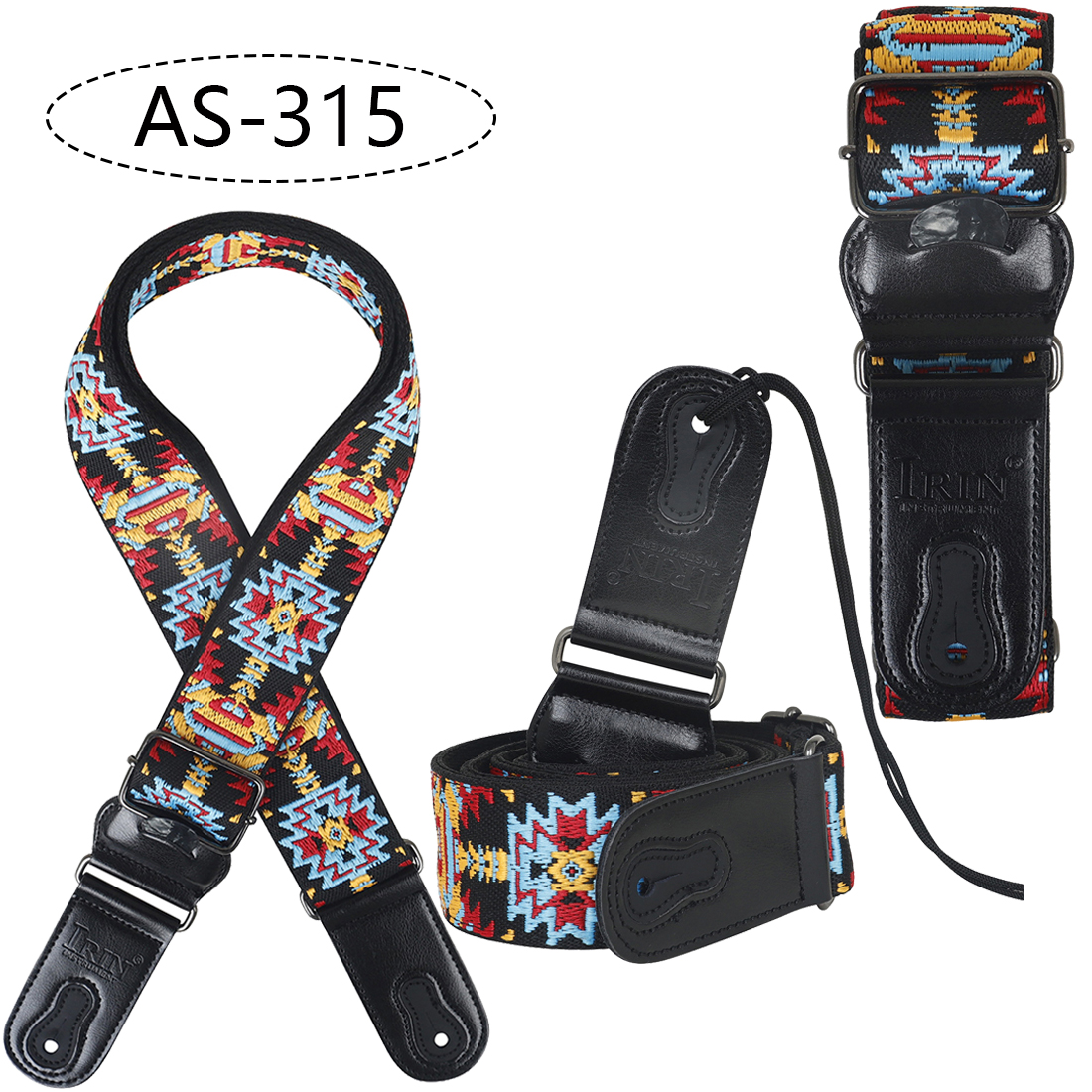 Correa de guitarra para bajo, correas bordadas de cuero y algodón, correa ajustable para el cuello con selección, accesorios para bajo y guitarra acústica eléctrica: Caqui oscuro