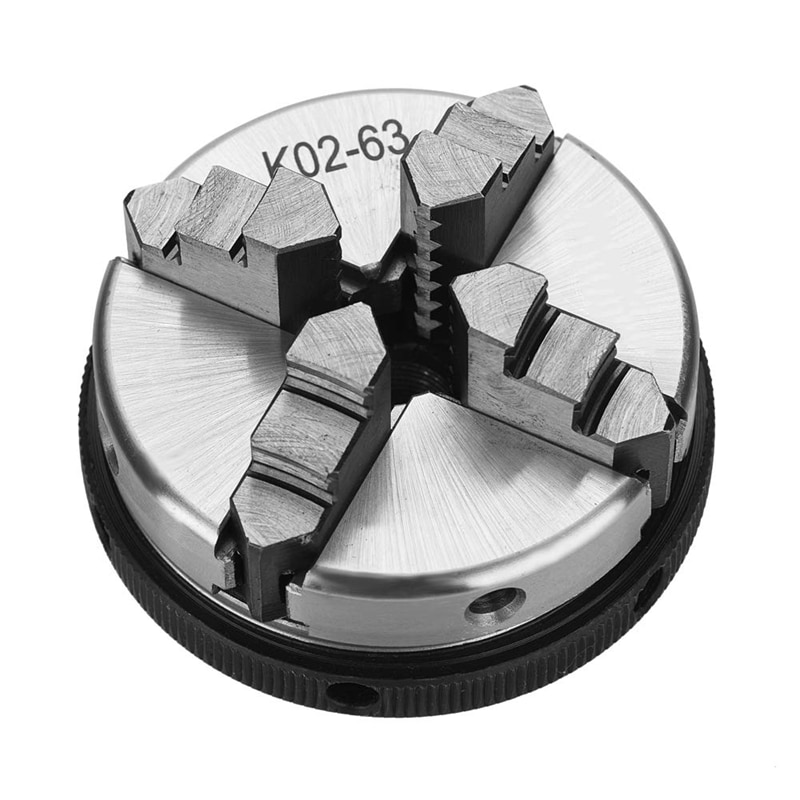 ABSF K02-63 Manual Self-Centering DIY Metal Wood Lathe Chuck Woodworking Parts Tool