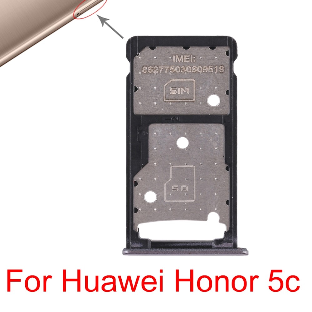 Pour huawei honor 6a / honor 5c /p9 plus tiroir pour carte sim + tiroir pour carte sim / tiroir pour carte micro sd