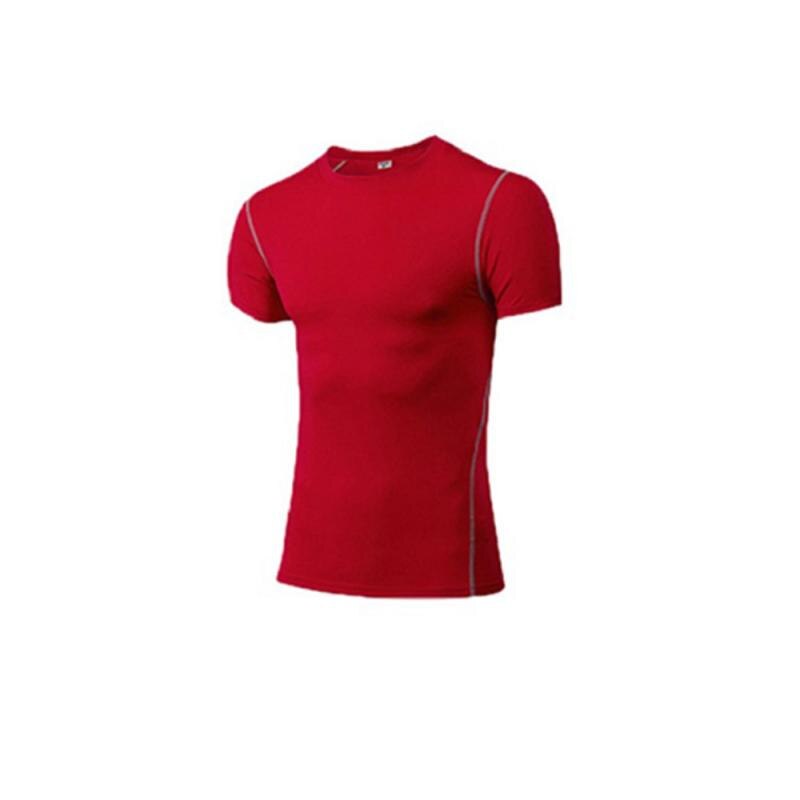 Newest Running T Shirt Quick Dry Fitness Shirt Training Exercise Clothes Gym Sports Tops Breathable Sport Vest: XXXL / red