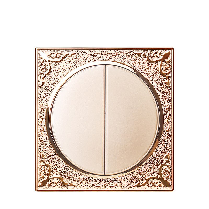 Luxurious Carved gold switch socket 2gang2way Wall light socket 110v-250v 10A