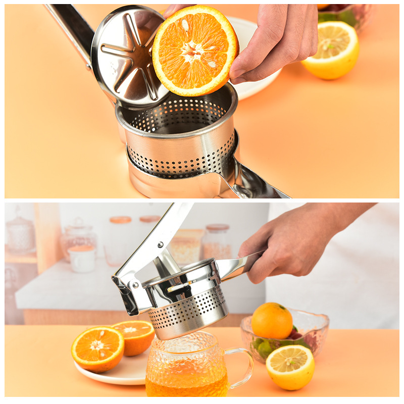 Presse à purée de pommes de terre avancée en acier inoxydable, presse à pommes de terre, jus de citron, presse-pommes de terre, gadgets de cuisine, 2025