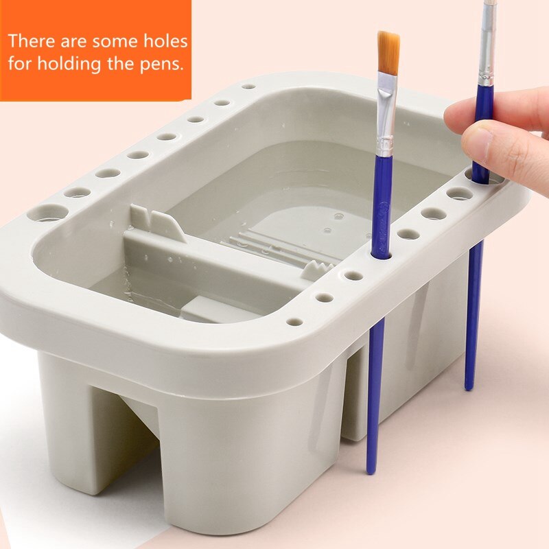 Multifunctionele Borstel Wassen Emmers, Pen Wassen Emmers, Aquarel Gereedschap Met Verf Doos En Palet, Art Schoolbenodigdheden