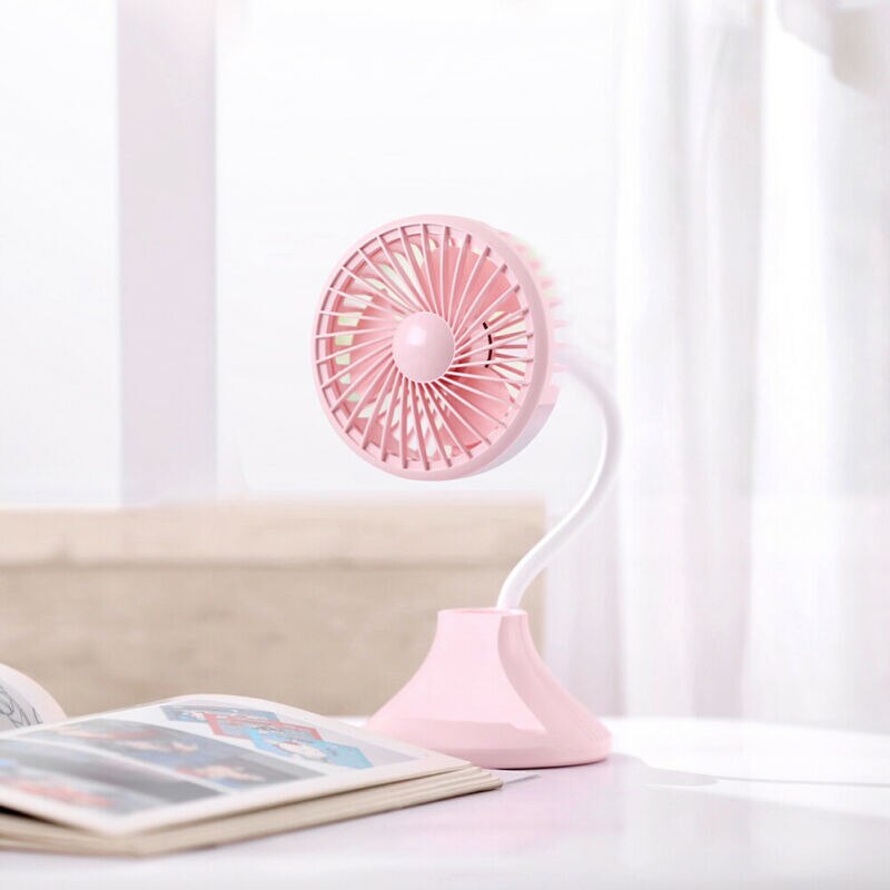 USB Rechargeable Portable LED Desk Lamp Fan lamp Clamp Flexible LED Night