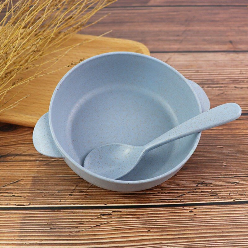 Eco-Friendly Toddle Plate Dish Children Dinnerware Baby Feeding Tableware Set Kids Anti Training Bowl+Spoon