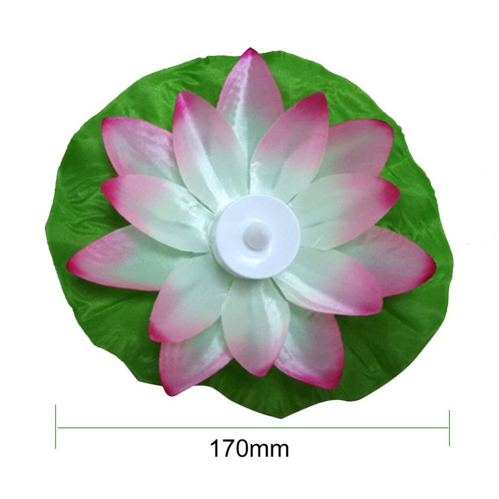 3 farve led oversvømmelse lys kunstig lotus flydende blomst form lamper til udendørs swimmingpool, der ønsker festforsyning