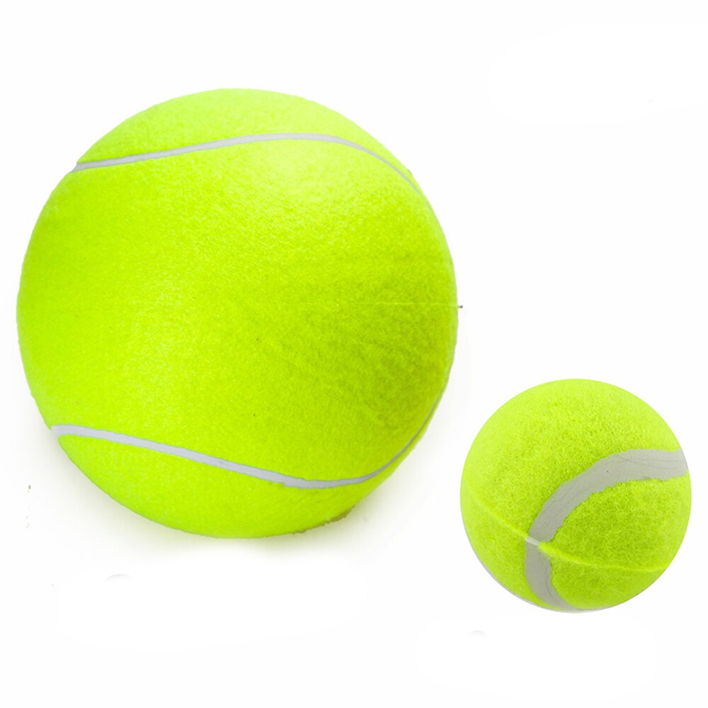 24Cm + 6.3Cm 2 Bal Giant Tennisbal Pet Chew Speelgoed Grote Opblaasbare Tennisbal Handtekening Bal Levert cricket Hond Bal Trainer