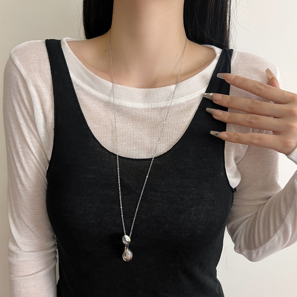 Collier pendentif pour femme, pull long, style cool, JOAccessory