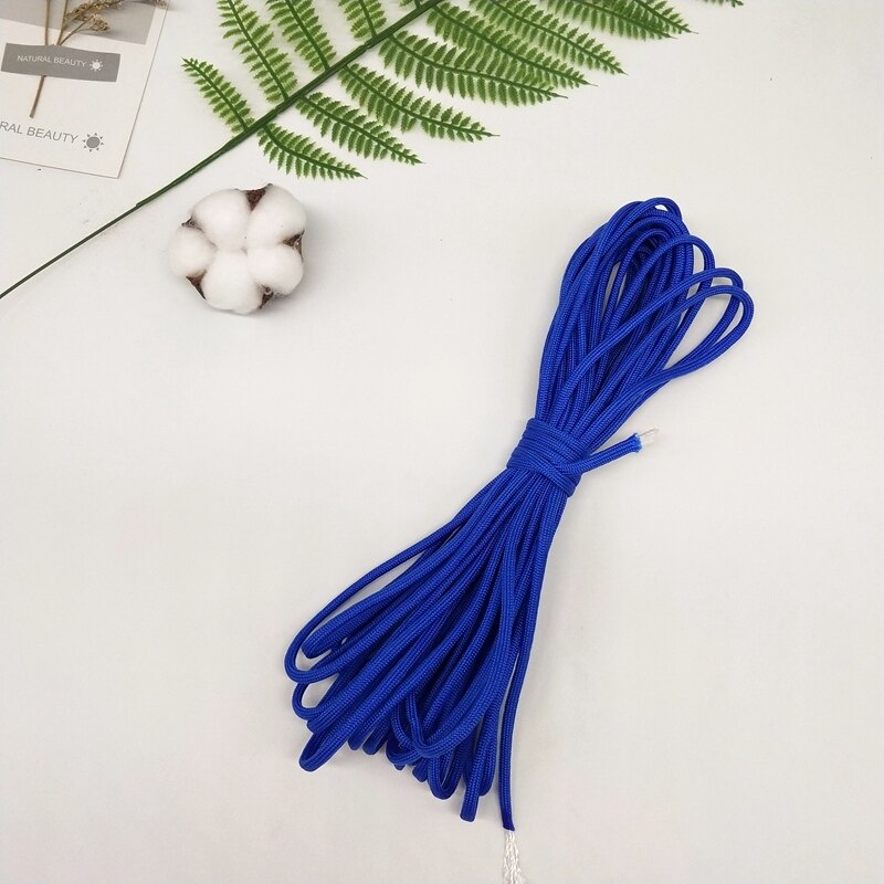 10m/ parti 4mm bredde 7 reb kerne nylon polyester reb klatrebåd sejlline remskive reb tøjsnor overlevelse faldskærmssnor: 4mm blå