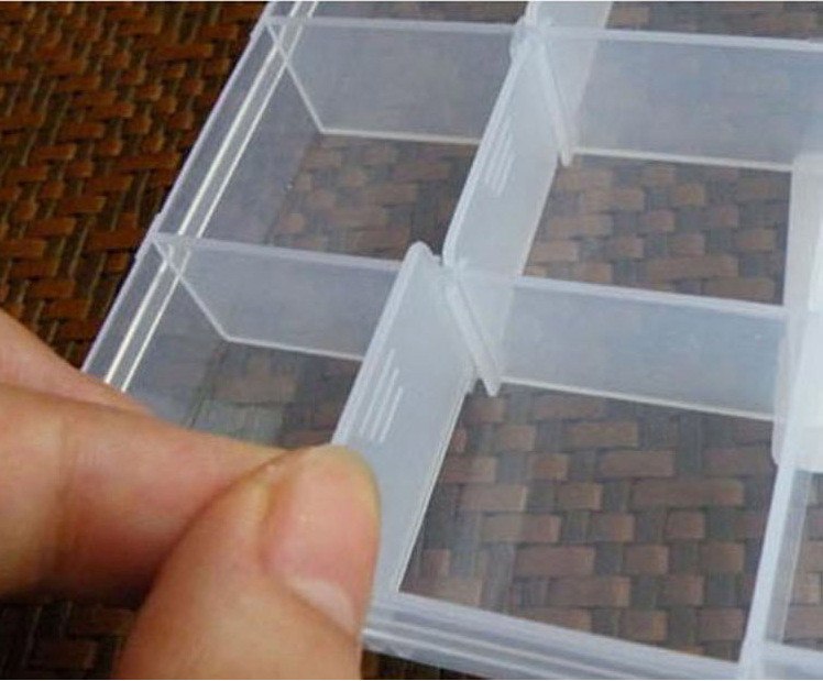 15 Slots Adjustable Plastic Fishing Lure Hook Tackle Box Storage Case Portable Tackle Multifunctional Organizer Fishing Boxes#25