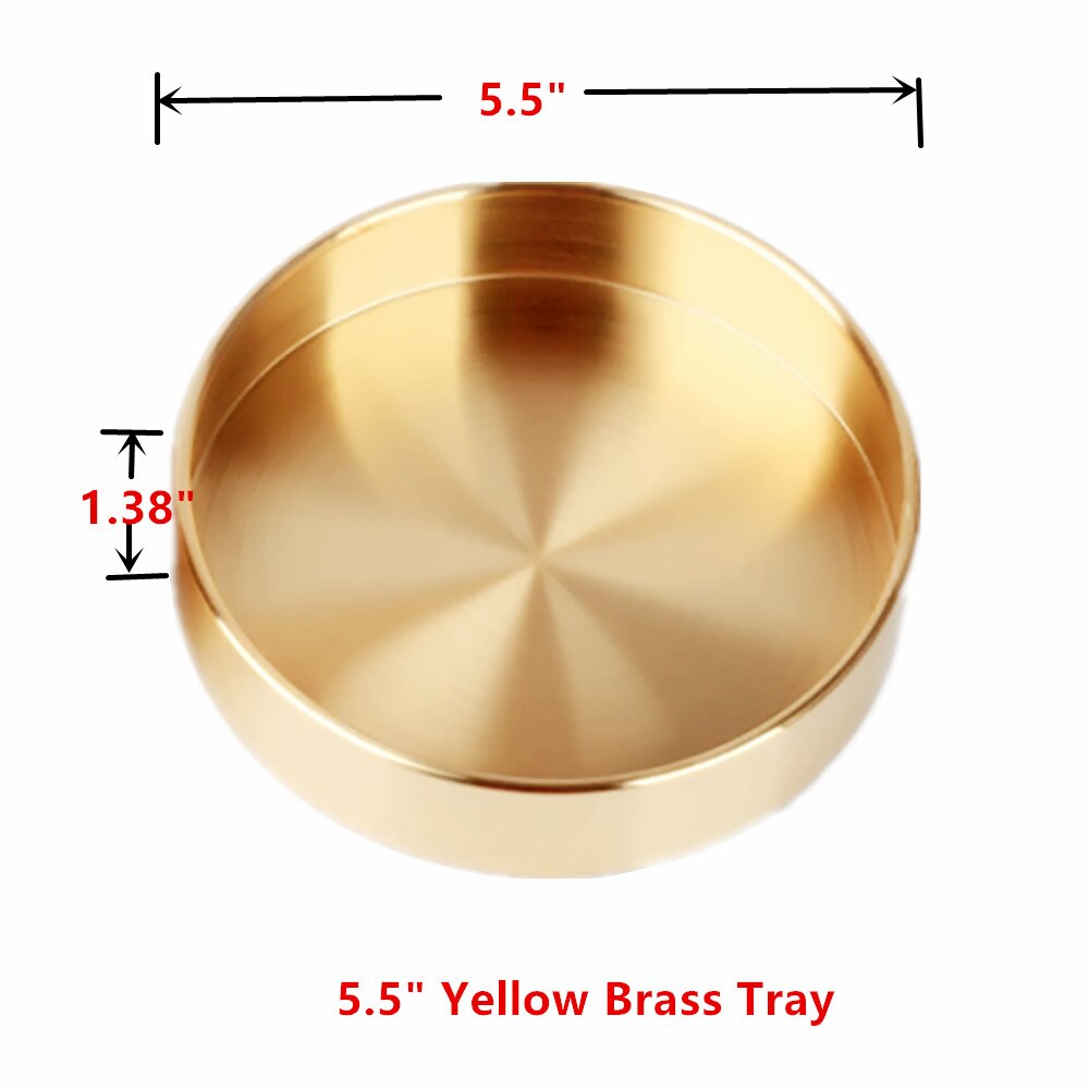 Luxe ronde messing kaptafel houder voor badkamer, commode, keuken, sieraden bureau organizer koperen dienbladen pennenhouder: Goud groot