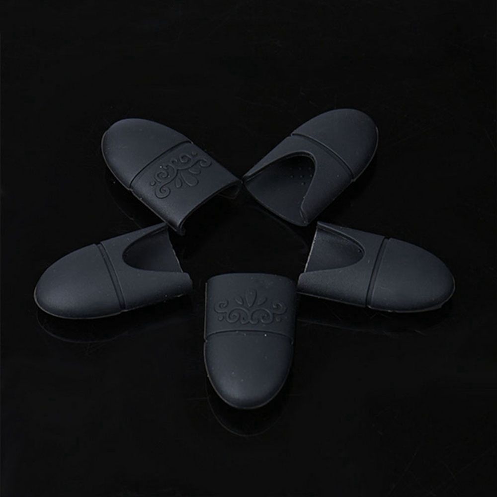 10 Stk/set Nail Art Losweken Cap Gel Polish Remover Wrap Tool Manicure Herbruikbare Wraps Rubber Remover Nail Tool: Black