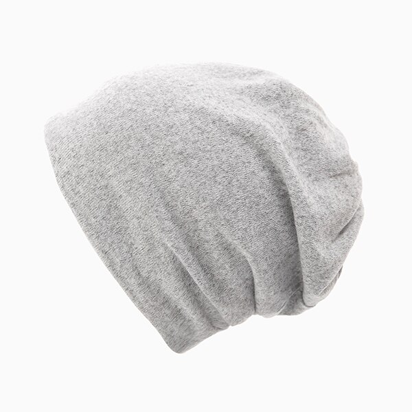 Gorro de punto multifunción para mujer, gorro liso informal de poliéster suave, gorros holgados para mujer, coleta para primavera y otoño: Gris