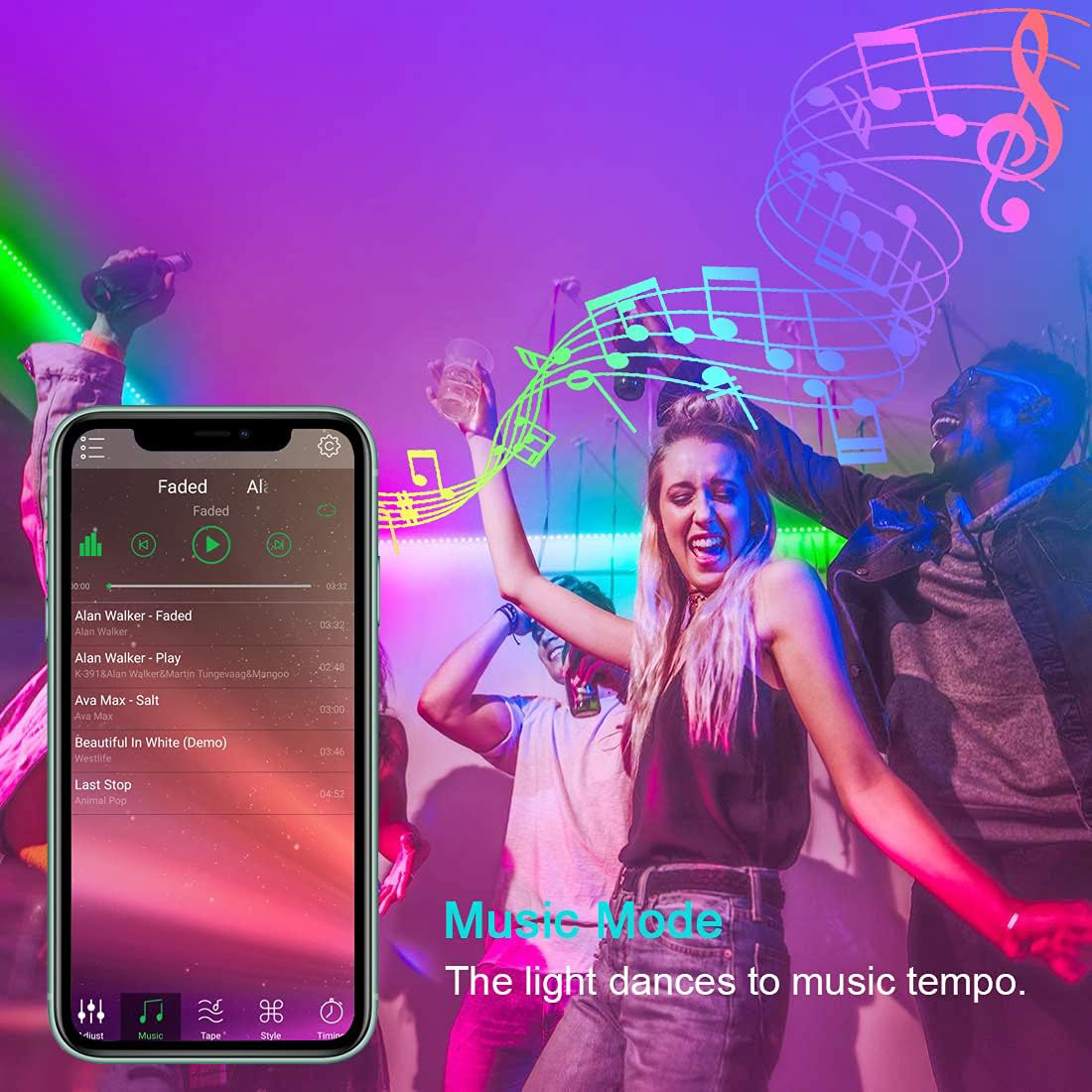 5V Strips Led Lights RGB 5050 Lights Flexible Ribbon Led Room Light Remote App Control Tape Diode Lights for Room Home Decor