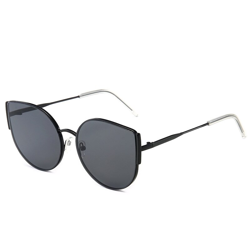 Sommer solbriller kvinder mænd cat eye store ramme solbriller til kvindelige street snap briller: C1