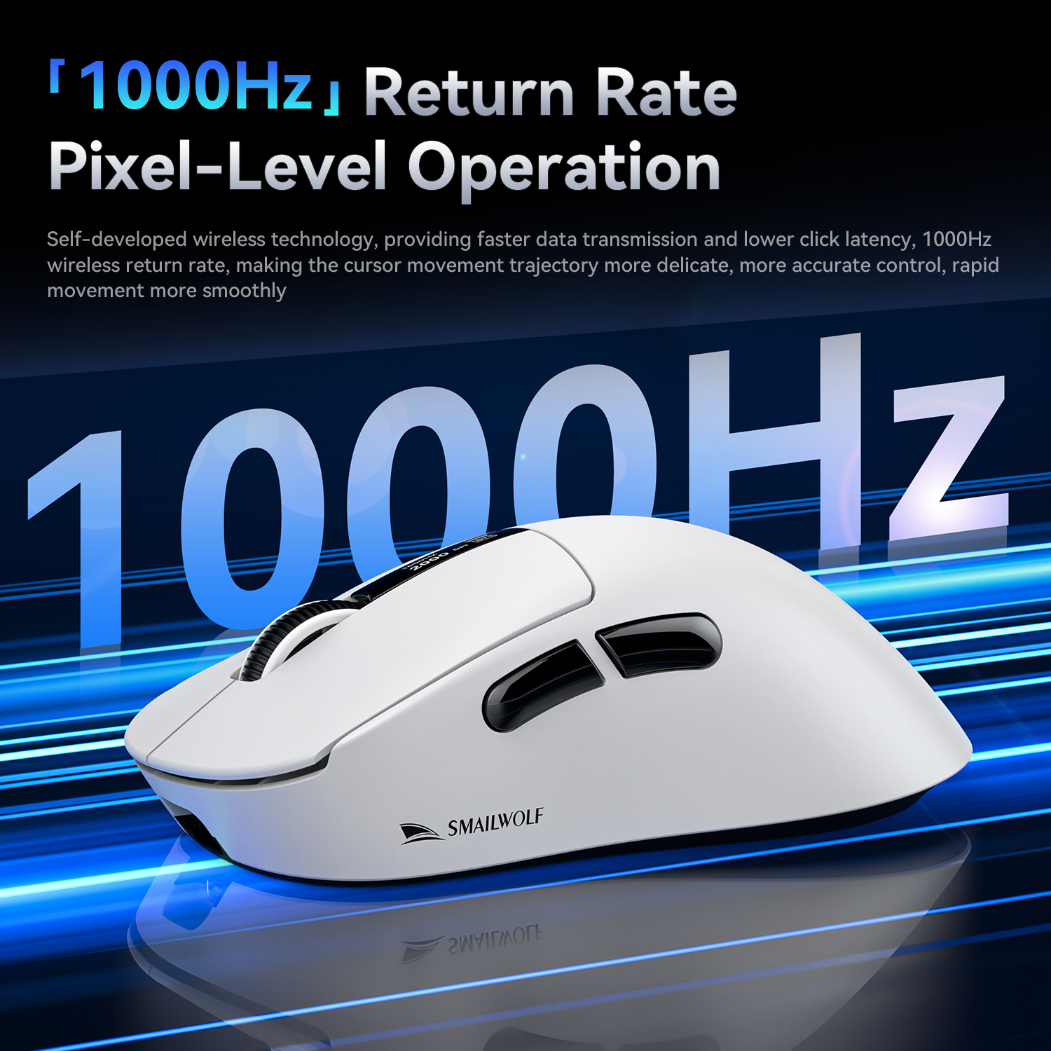 Smailwolf M6 Wireless Bluetooth Gaming Mouse Three-mode switching,magnetic charging,PAW3311 sensor,ultra-lightweight,ergonomic