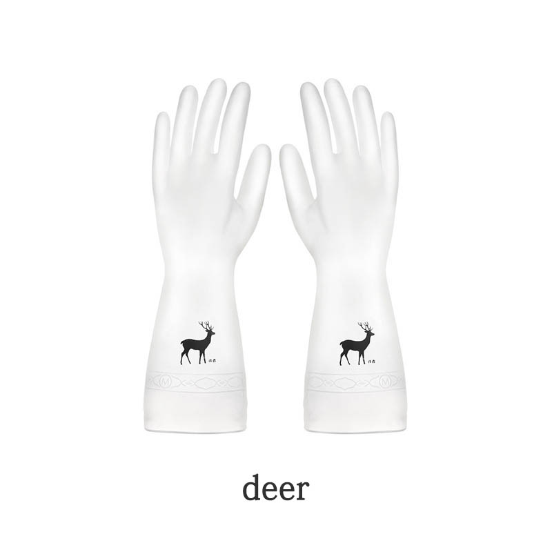 Accessoires de cuisine gant de nettoyage vaisselle gants de lavage outils de nettoyage ménagers multifonctionnel Portable en caoutchouc Latex étanche: deer / L
