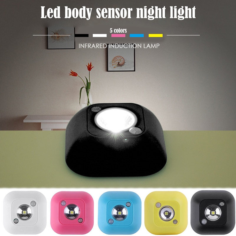 Mini LED Light With Motion Sensor Night Lamp Novelty Light Control Wireless Infrared Motion For Bedroom Hallway