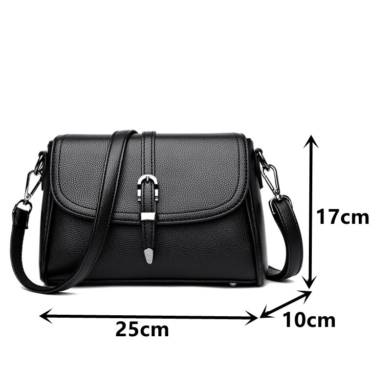 Brand Shoulder Handbags Ladies Luxury Pu Leather Tote Bag Small Flap Crossbody Bag Women's Lychee Pattern Messenger Bag