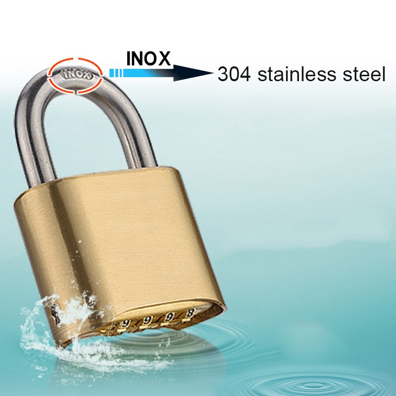 Combination 4 Number Code Security Anti Rust Padlock Set for Gym Sports Fence School Employee Locker Outdoor Fence Padlock