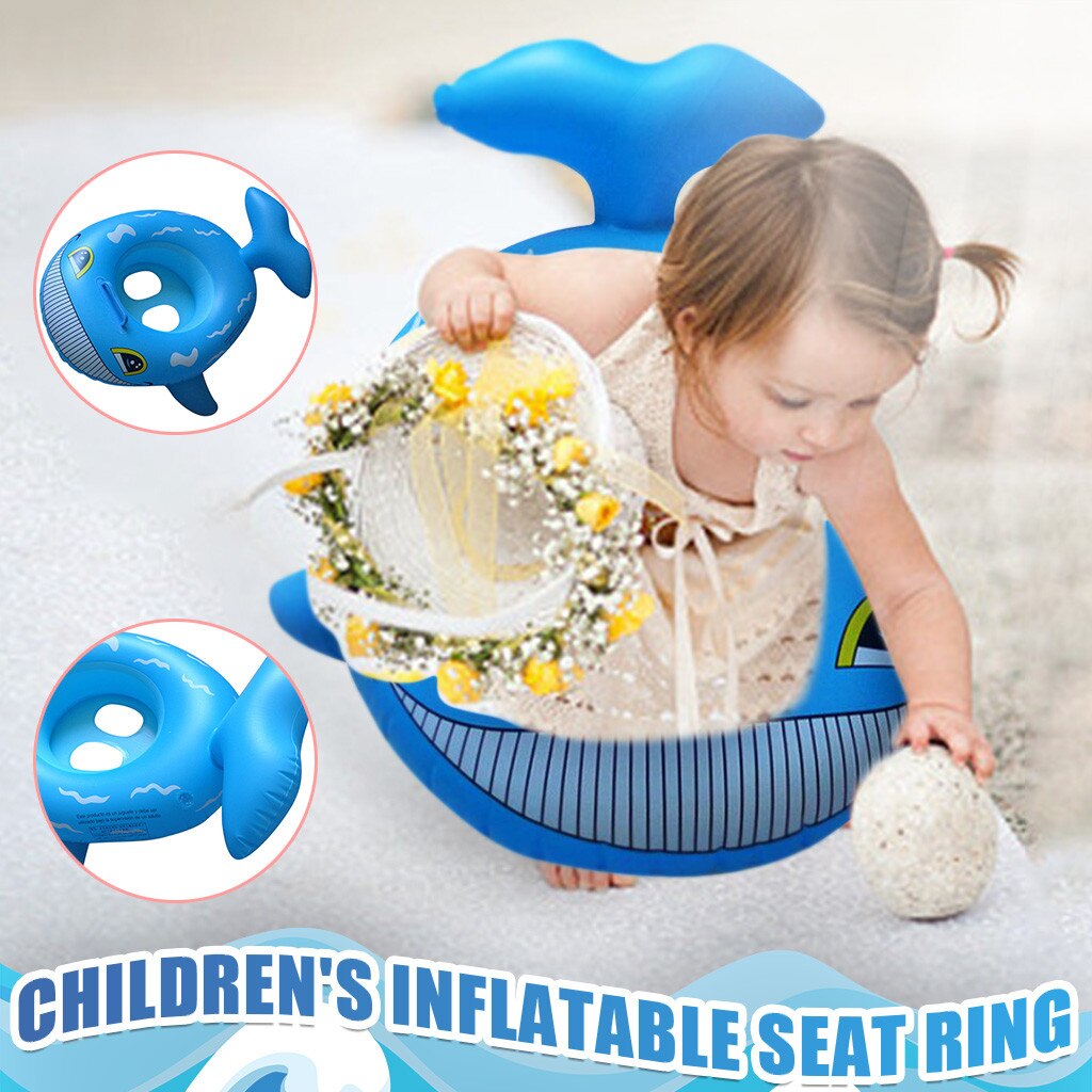 Kinderen Opblaasbare Zitting Met Handvat Blauw Sharkseat Baby Qwimming Seat Bouee Gonflable Piscine: Default Title