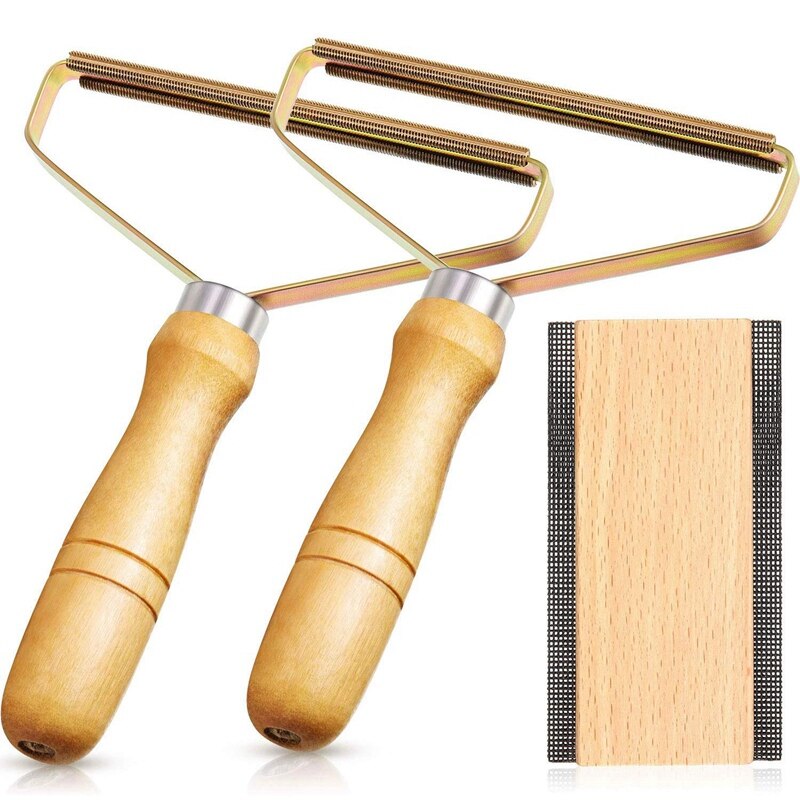 3 Stuk Draagbare Kapok Remover En Multi-Stof Trui Kam Met Stalen Gaas, katoen Wol Roller Handleiding Wol Trui Voor Wol Pr: Default Title