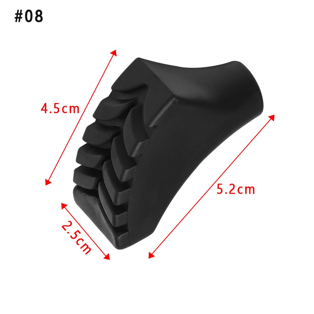 Bastones nórdicos para caminar, 1 unidad de puntas de bastón, accesorios de alpinismo para senderismo, bastones ajustables protectoras para la cabeza: 8