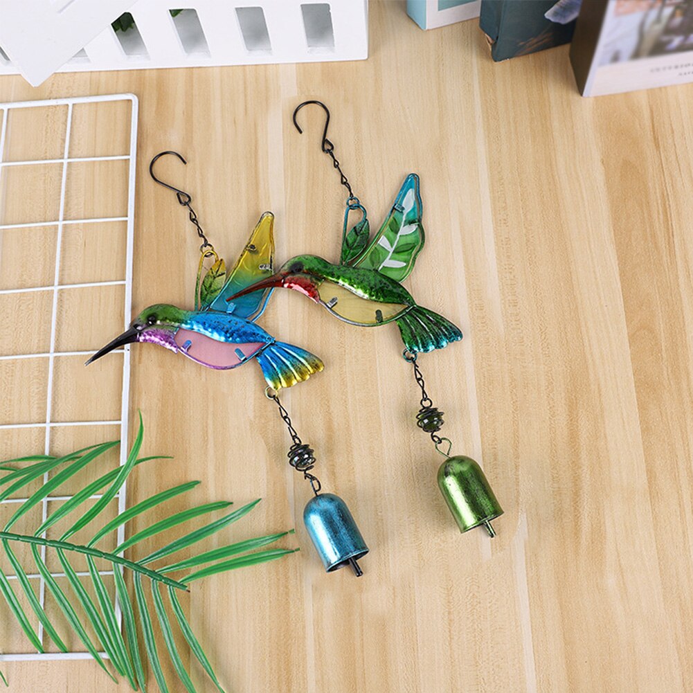 Art Craft Tuin Patio Deuropening Home Decor Opknoping Woonkamer Mobiele Hummingbird Dragonfly Romantische Balkon Wind Chime
