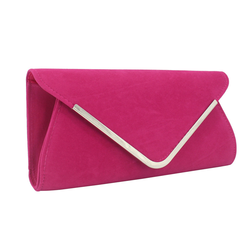 Populaire Dame Clutch Avondtasje Graceful Velours Winkelen Party Bruiloft Envelop Clutch Bag Voor Lady Vrouw Jong Meisje: Hot Pink