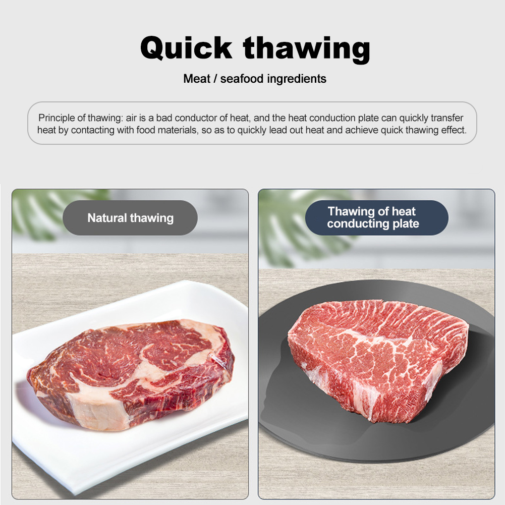 Round Defrosting Kitchen Gadget Physical Fast Thawing Plate Melting Ice Uniform Heating Tool Frozen Meat Gas Stove Energy-Saving